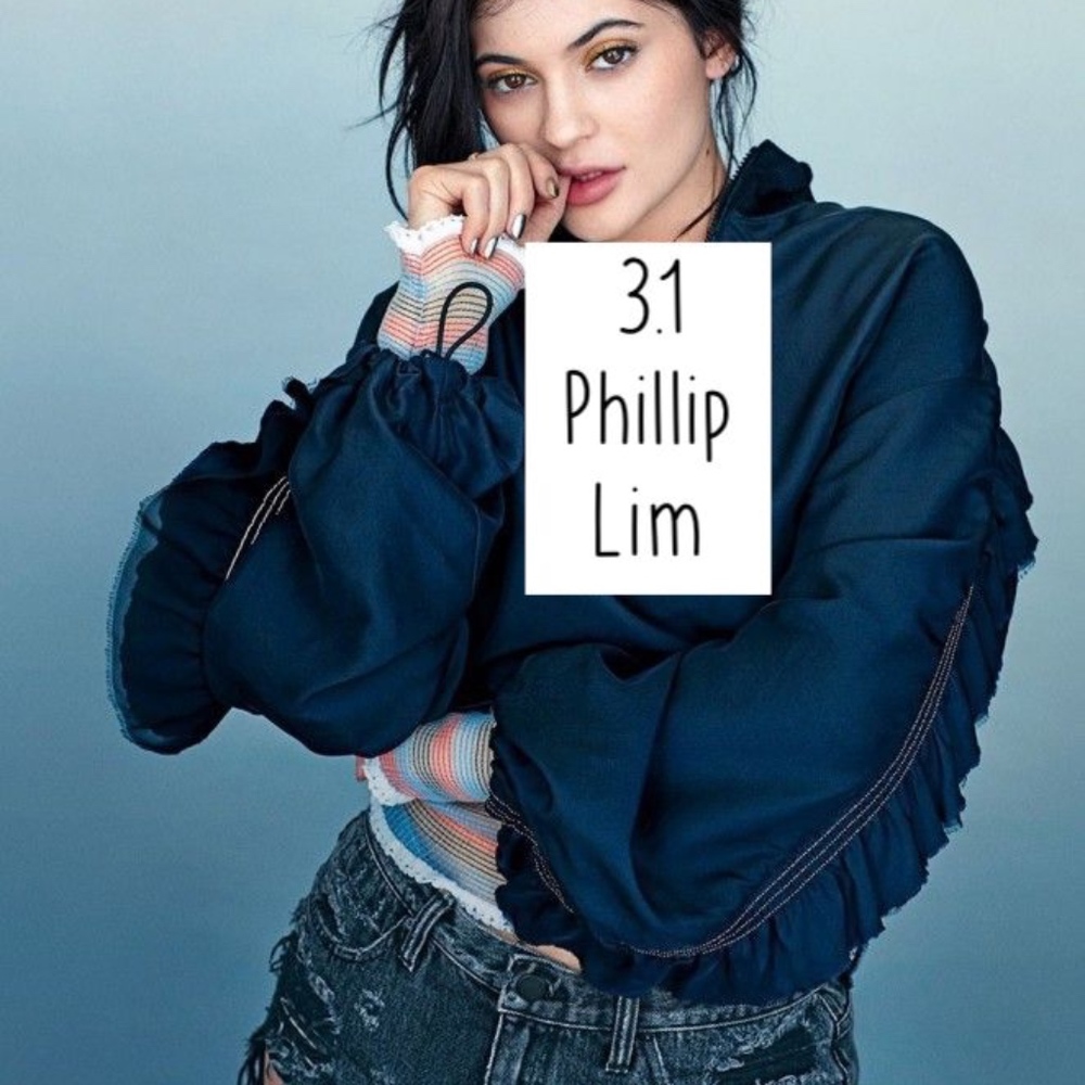 Kendall Jenner 3.1 Philip Lim Silk Hooded Jacket - Picture 1 of 5